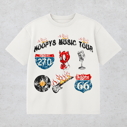 Noopy music tour white T SHIRT